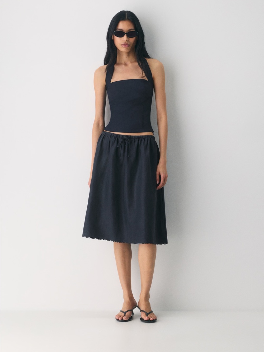 Aritzia Wilfred Levity Skirt - Cruise Linen